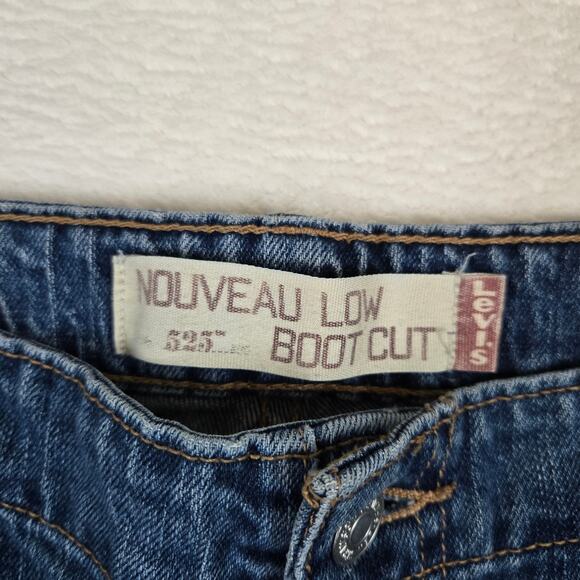 Levi's 525 Nouveau Low Bootcut Womens 14 Jeans Denim Dark Wash 0730 - Picture 3 of 11